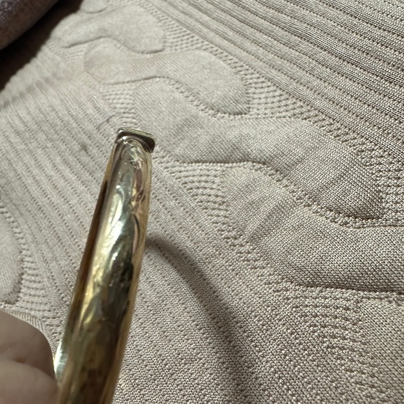 Vintage Gold tone Bangle Bracelet Silver 925 - Picture 6 of 12